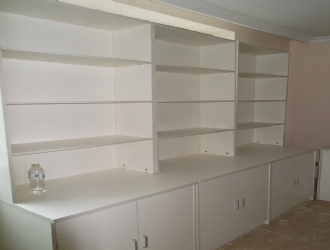 南昌展柜，白色免漆板西药柜