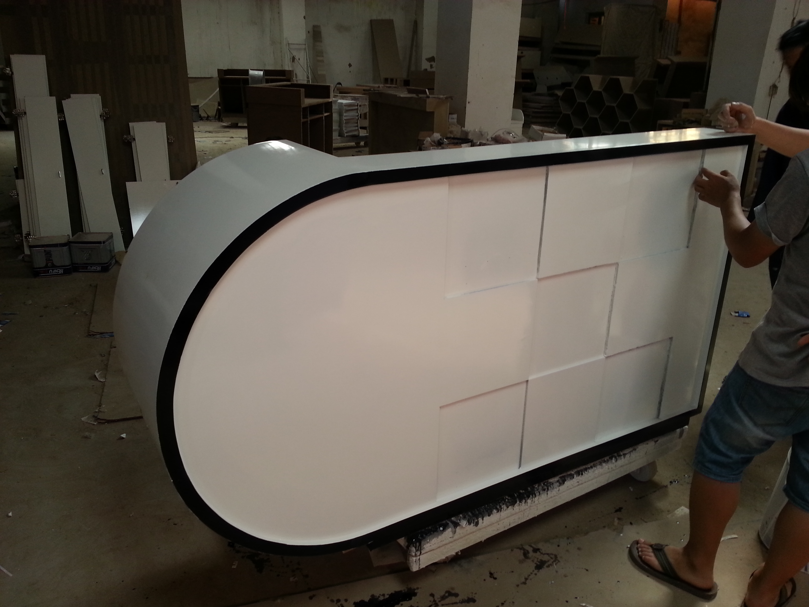 南昌半圆收银台，装修店面收银台