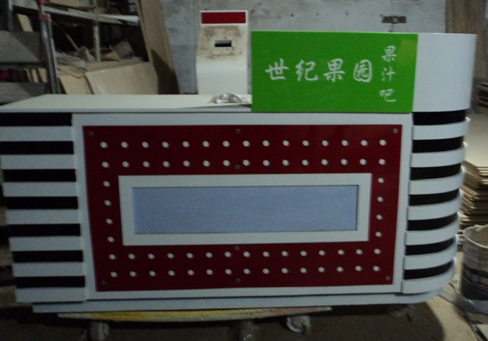 新余奶茶店带灯箱吧台