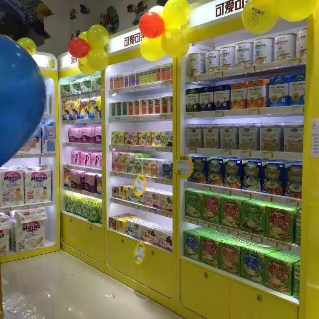 江西母婴店展柜,纯烤漆展柜定做